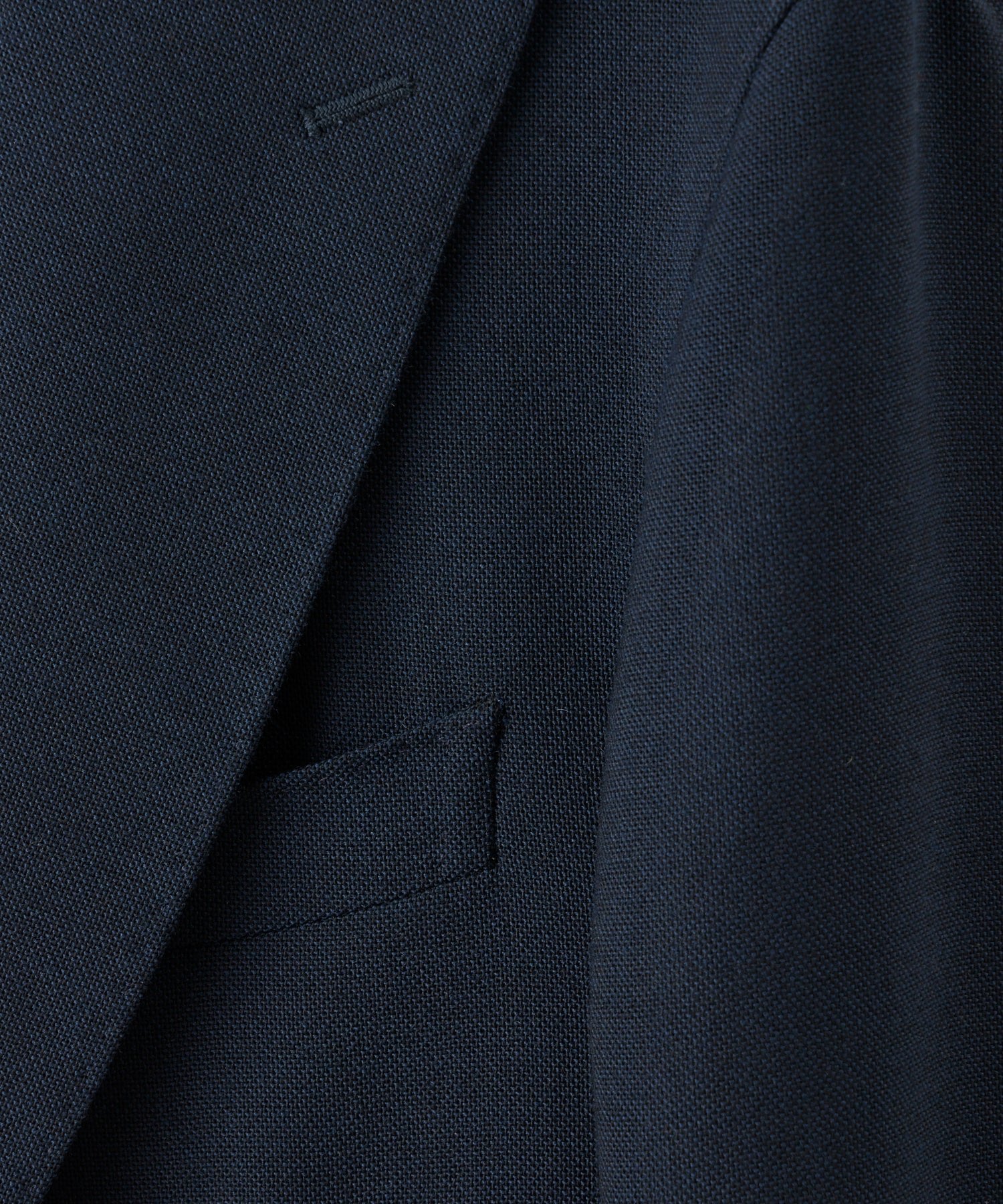 Italian Peak Lapel Hopsack Sport Coat in Navy - Image 3