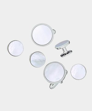Jan Leslie Link Up Circle Cufflinks and Tuxedo Studs