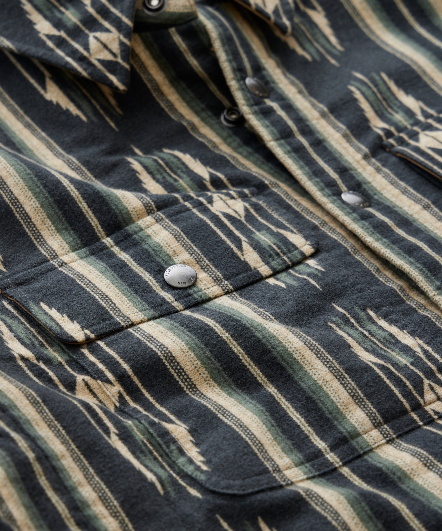 Japanese Jacquard Basecamp Shirt in Green - Image 2