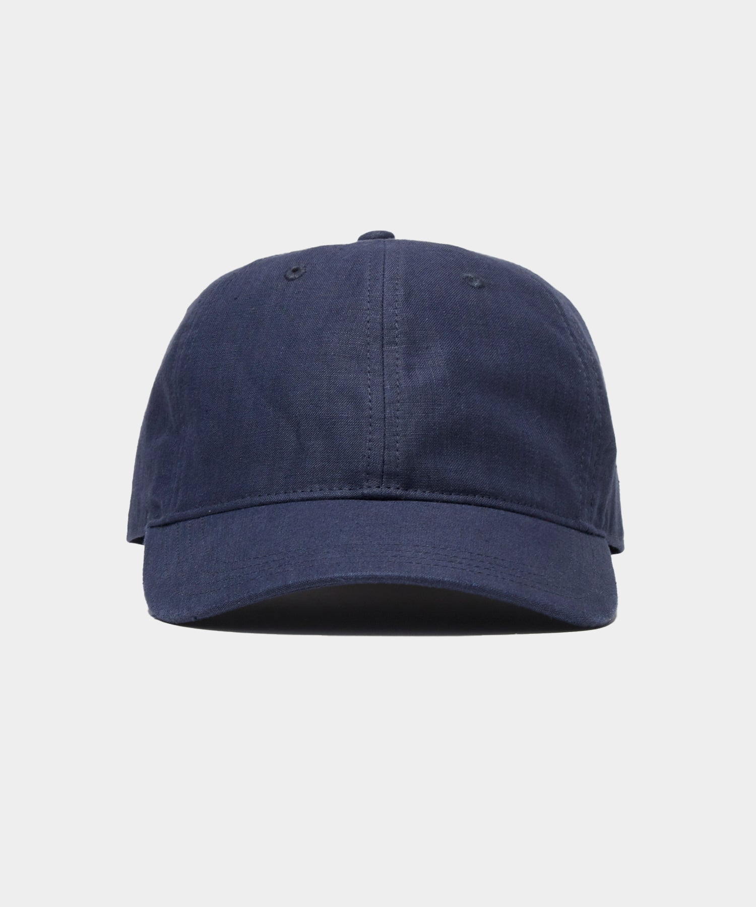 Linen Baseball Cap in Navy - Image 2