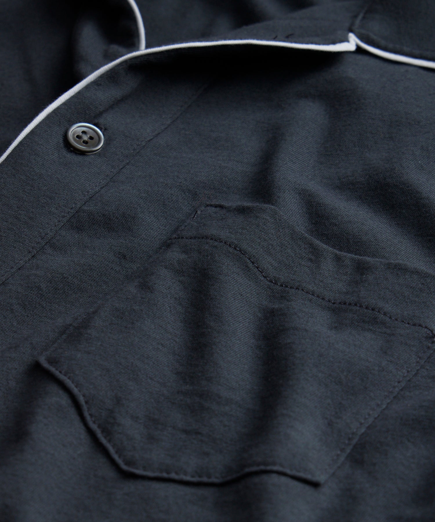 Made in L.A. Montauk Tipped Full Placket Polo in Railings - Image 3