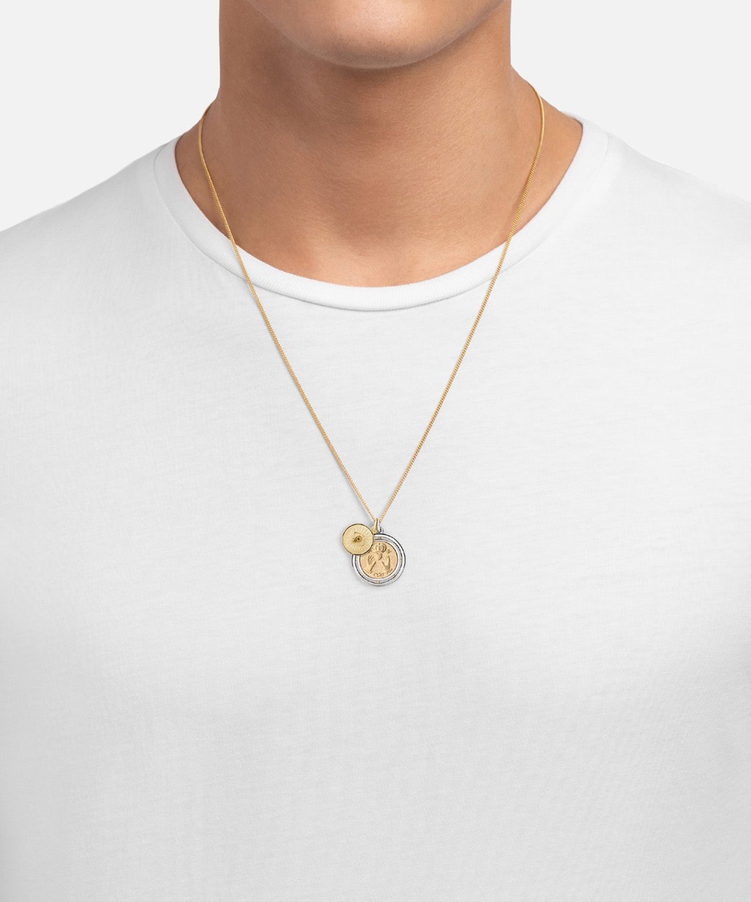 Miansai Test of Time Pendant Necklace in Silver/Gold - Image 2