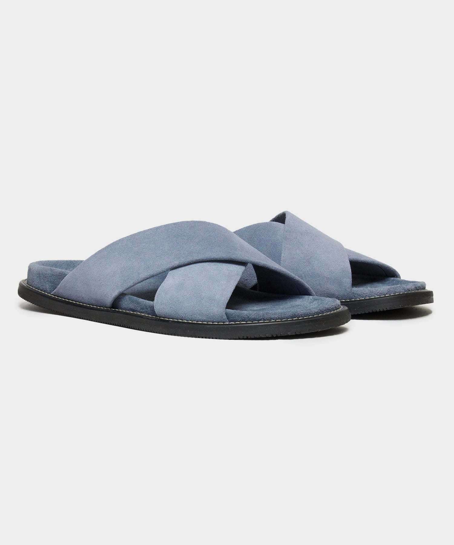 Nomad Suede Crossover Sandal in Steel Blue - Image 2