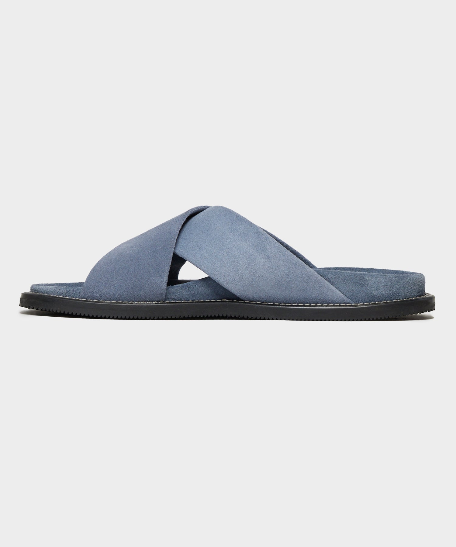 Nomad Suede Crossover Sandal in Steel Blue - Image 4