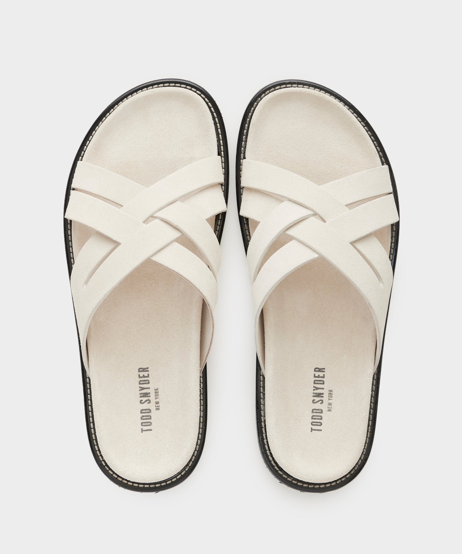 Nomad Suede Multi-Cross Sandal in Ivory - Image 3