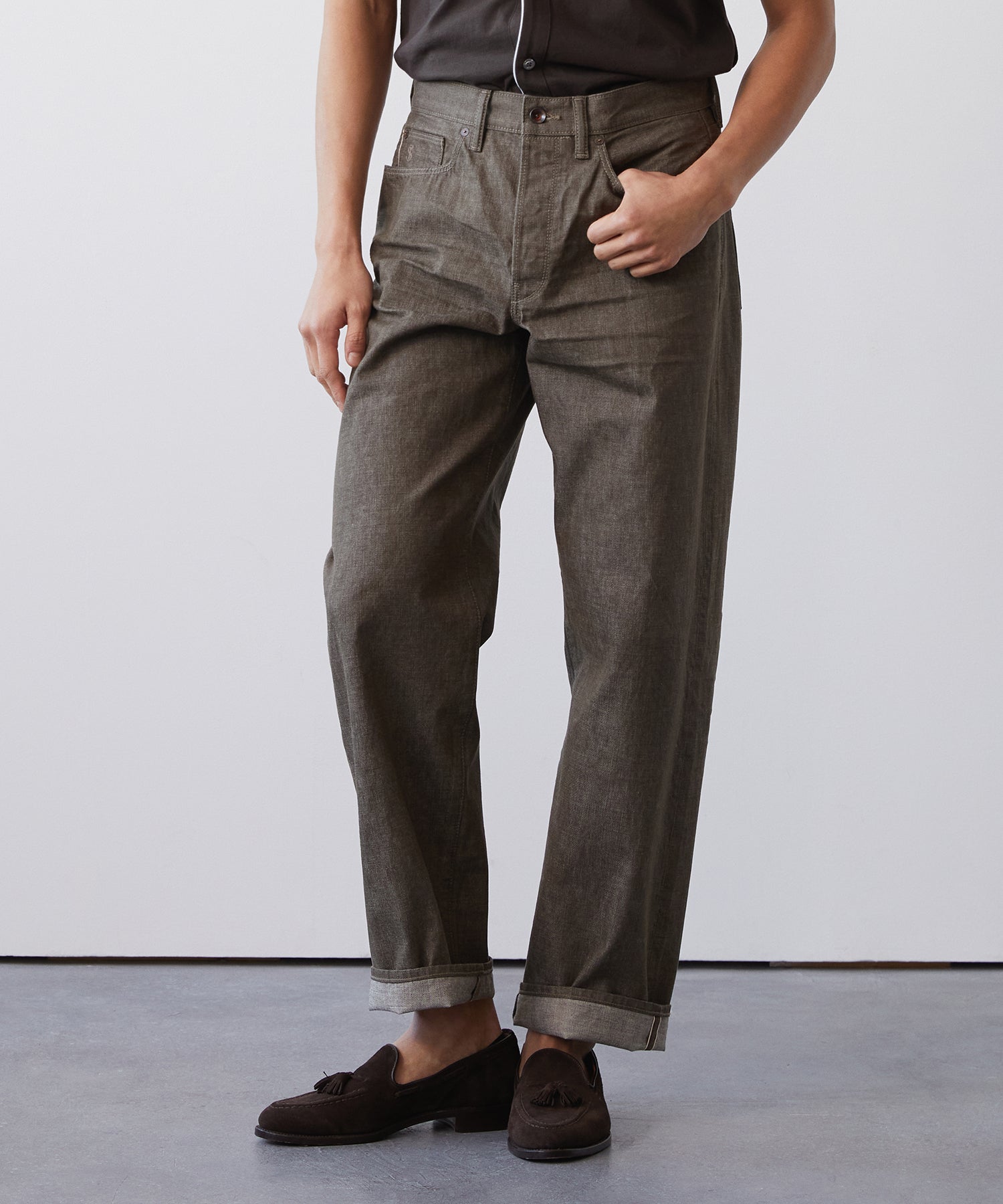 Relaxed Lightweight Japanese Selvedge Jean in Whiskey - Image 2