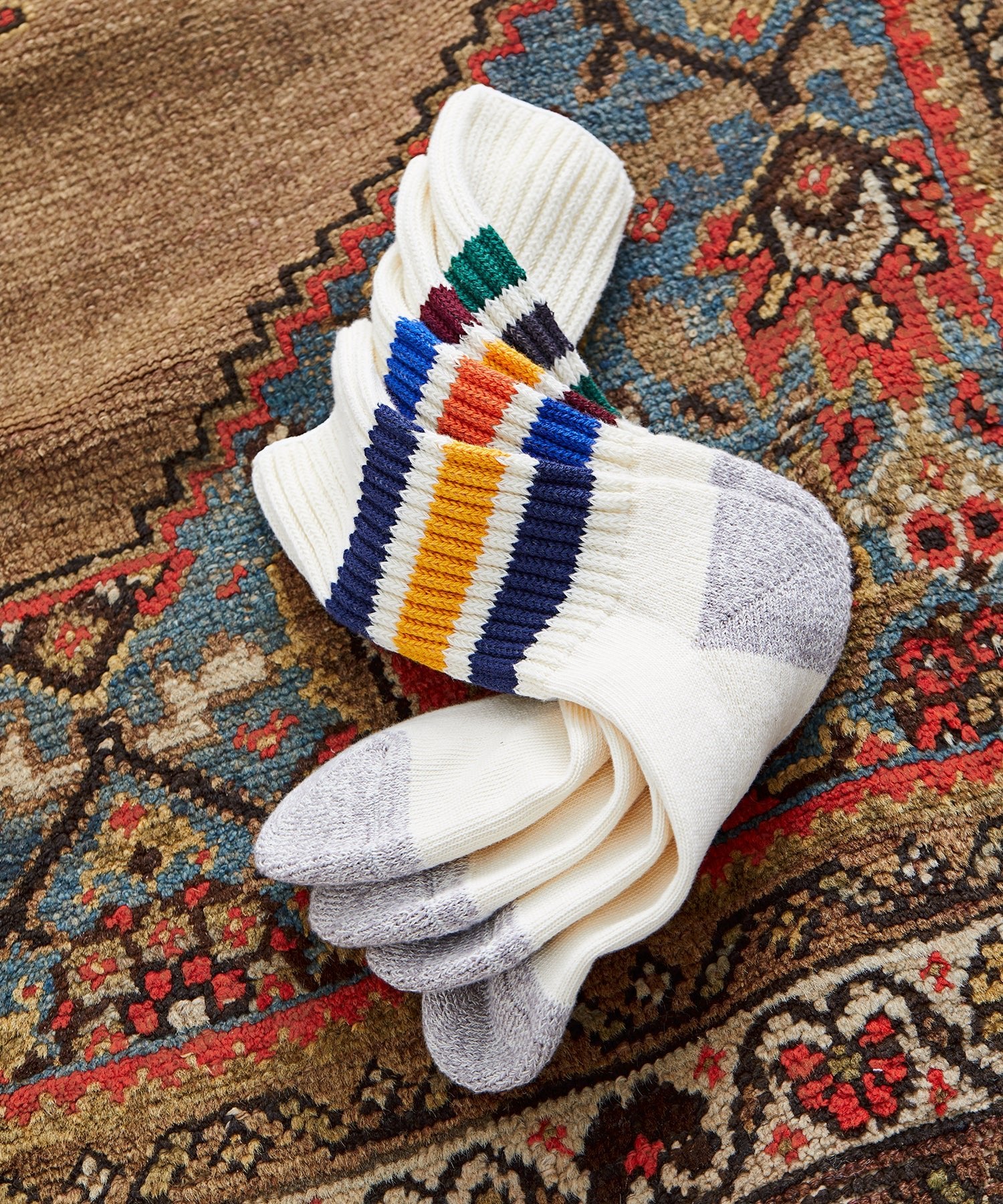 RoToTo Coarse Ribbed Old School Crew Socks - Image 2