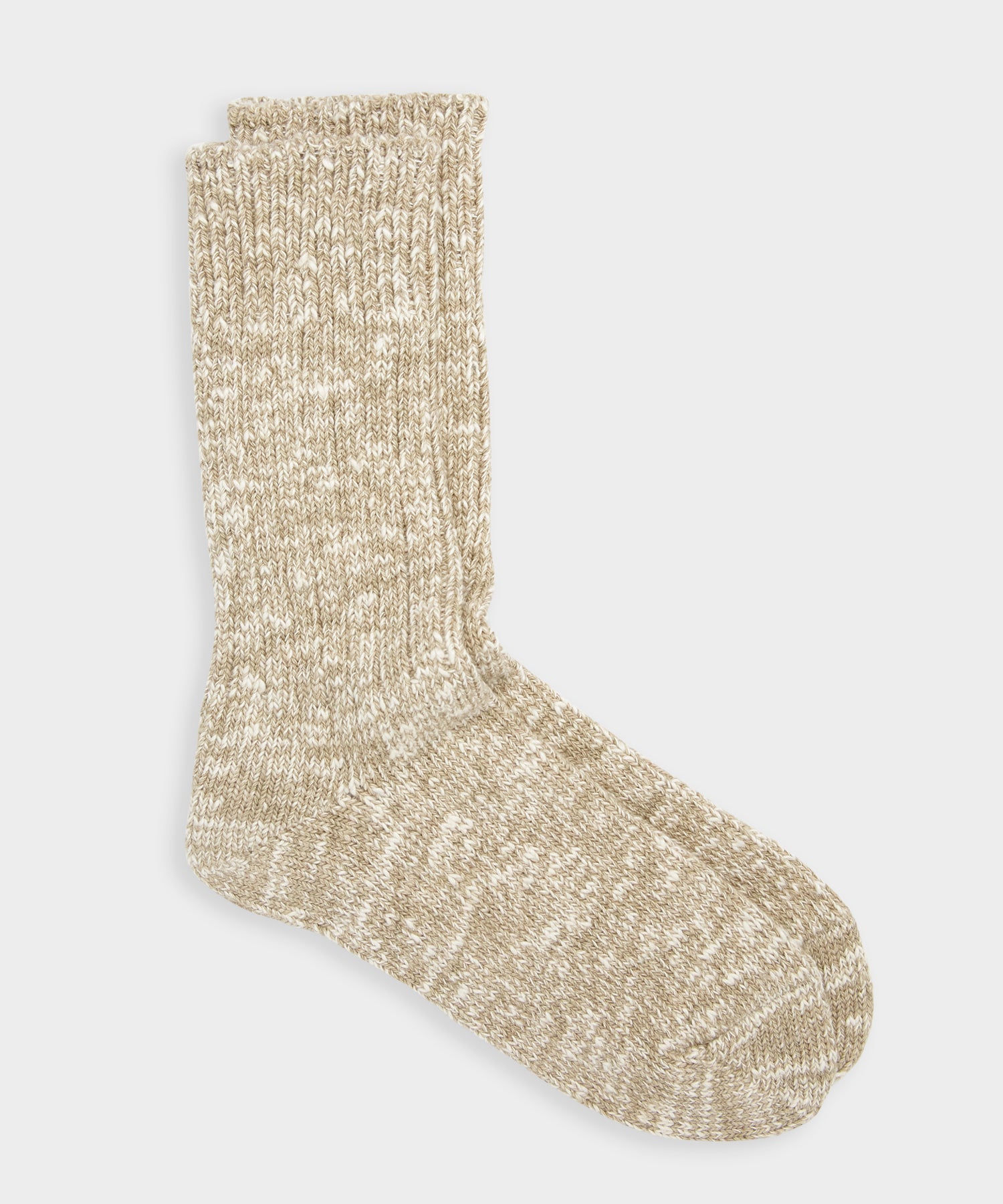 RoToTo Low Gauge Slub Crew in Beige