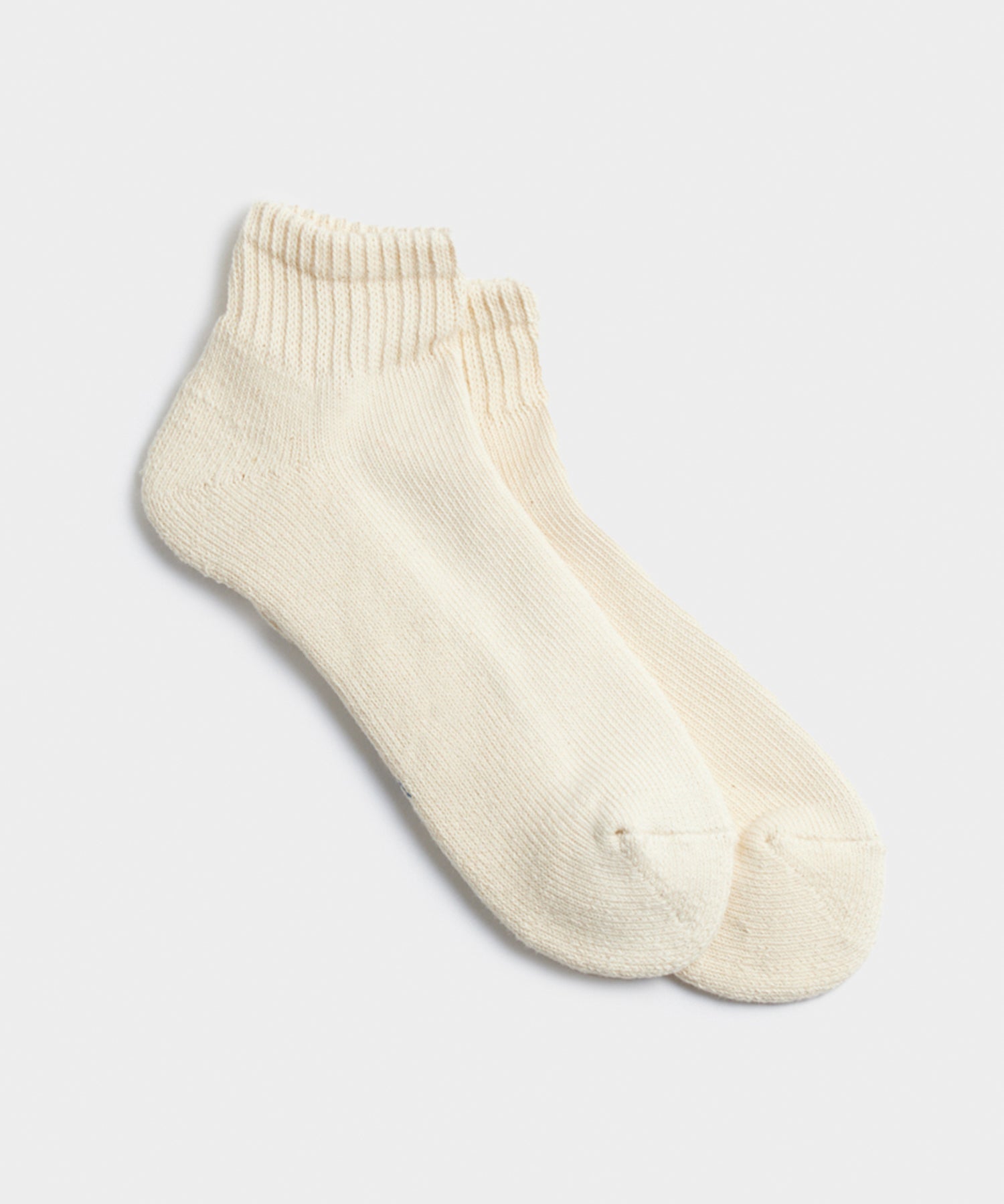 RoToTo Organic Daily 3 Pack Ankle Socks in Brown & Ecru - Image 4