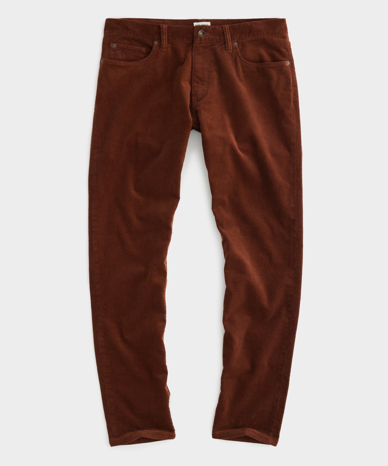 Slim Fit 5-Pocket Corduroy Pant in Rust