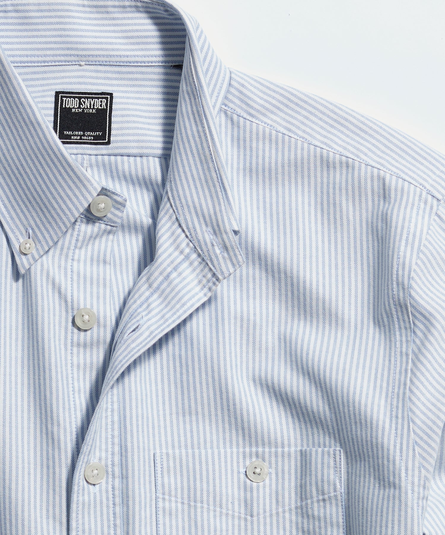 Slim Fit Favorite Oxford Shirt in Blue Stripe - Image 2
