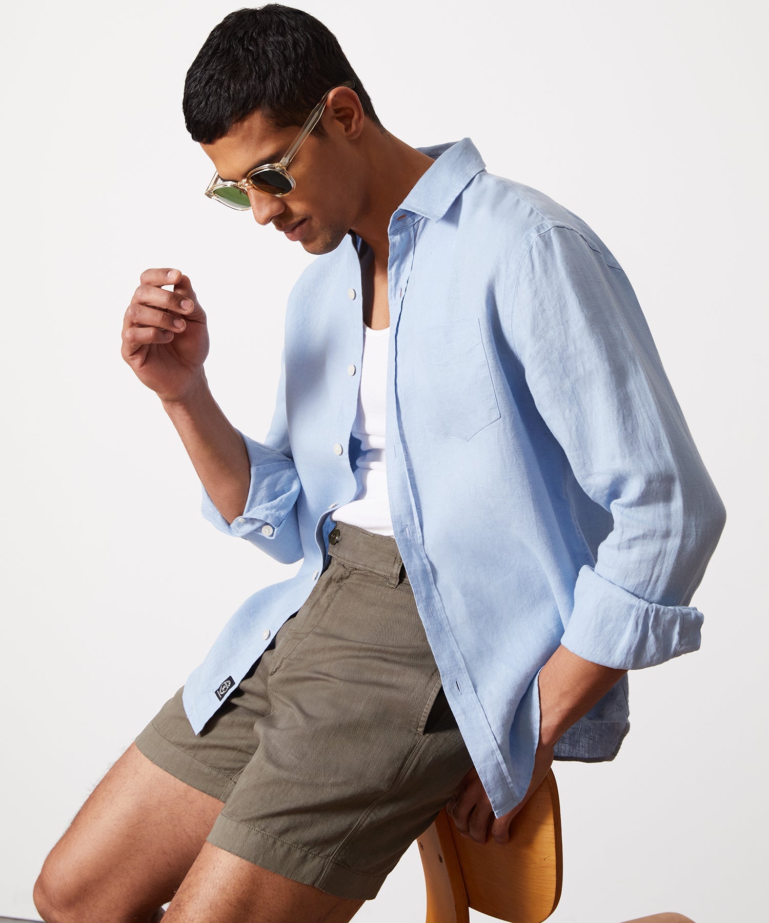 Sea Soft Irish Linen Point Collar Shirt - Image 6