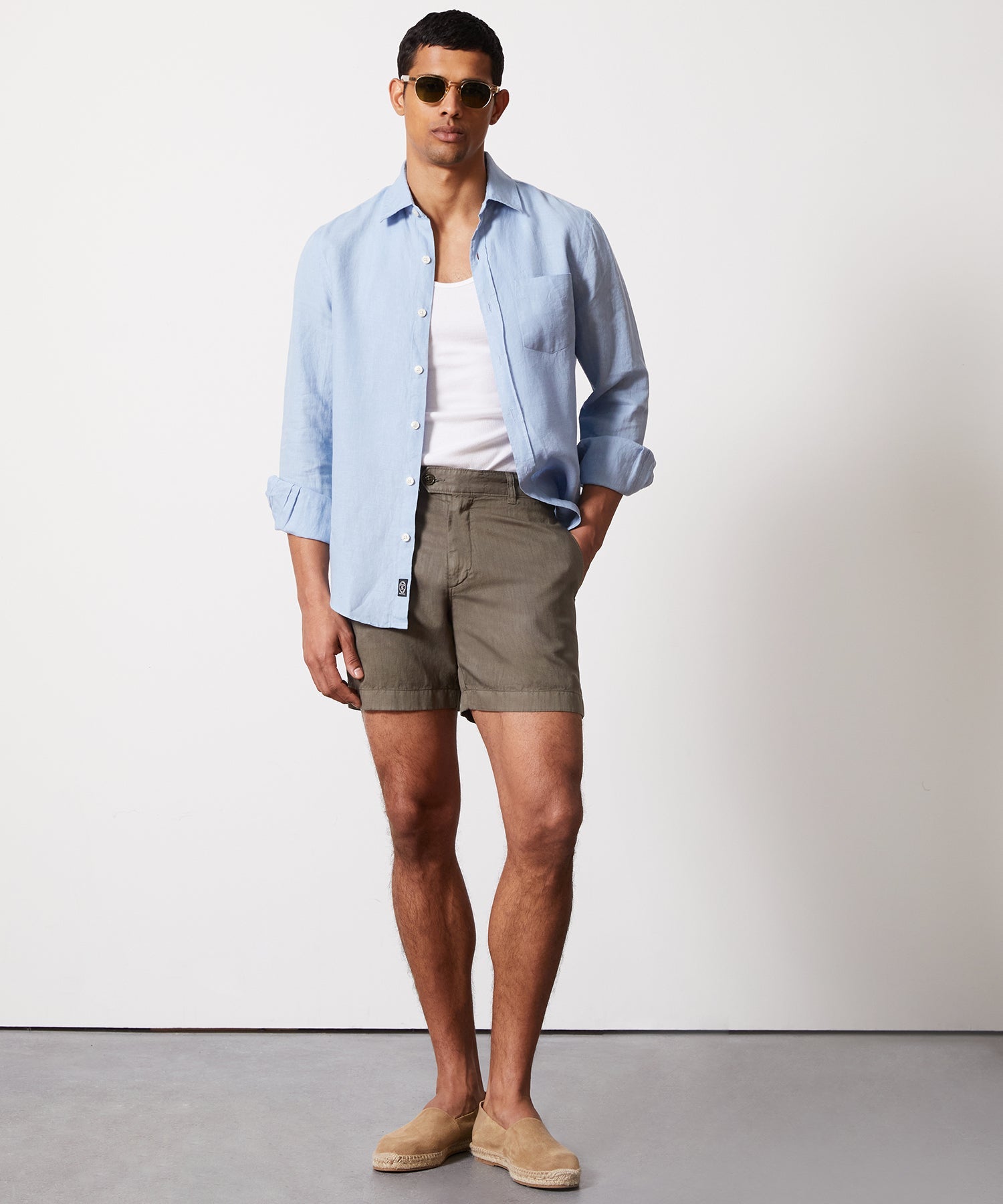 Sea Soft Irish Linen Point Collar Shirt - Image 7
