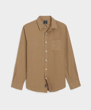 Sea Soft Irish Linen Point Collar Shirt