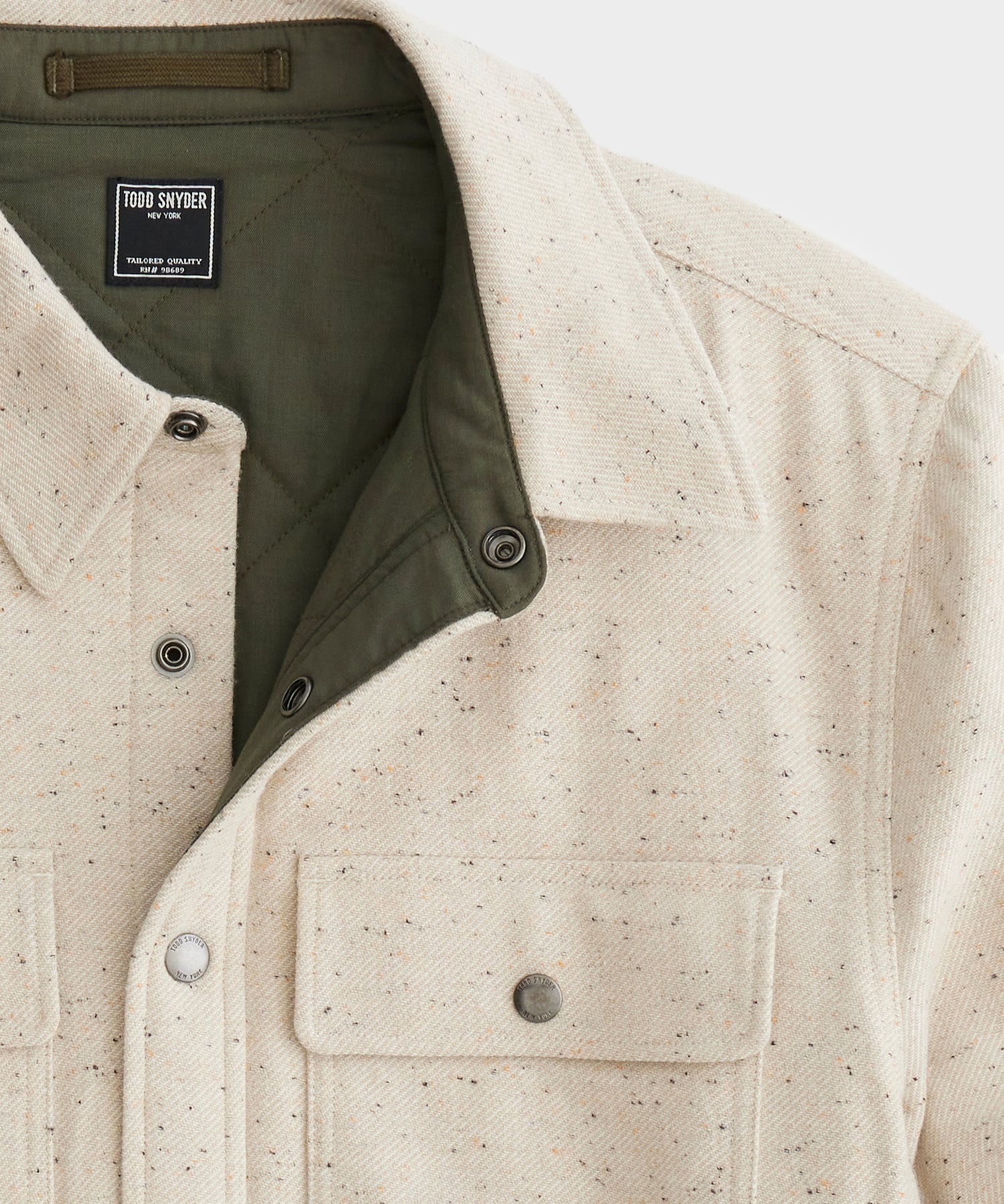 Speckled Wool Basecamp Shirt in Vintage Pewter - Image 2