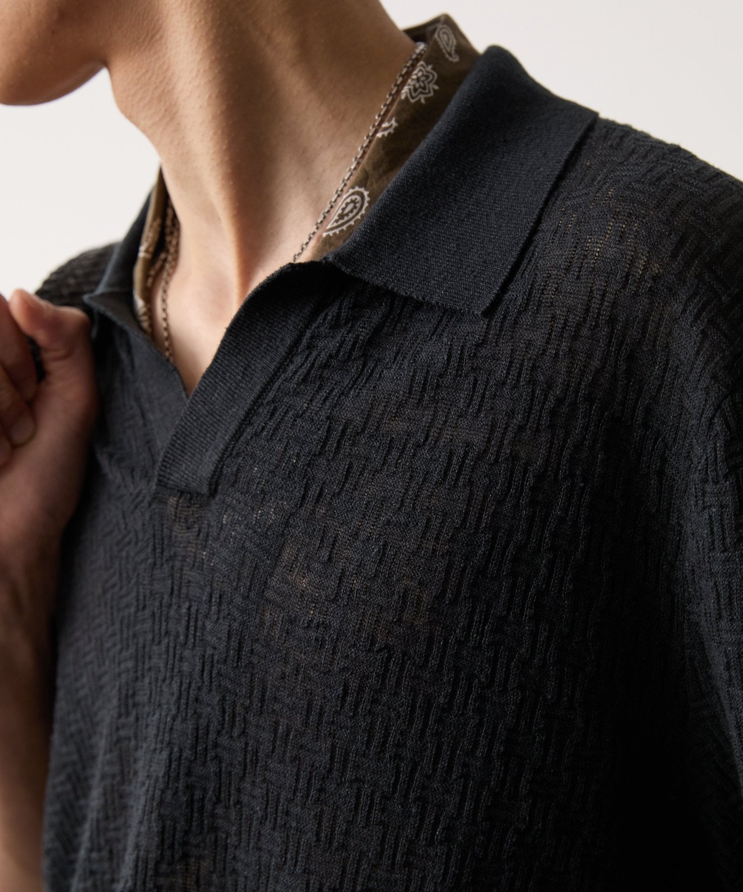 Textured Linen Montauk Sweater Polo - Image 3
