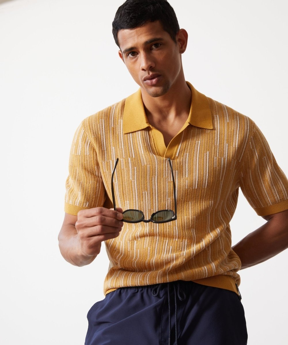 Textured Silk-Cotton Montauk Sweater Polo - Image 3