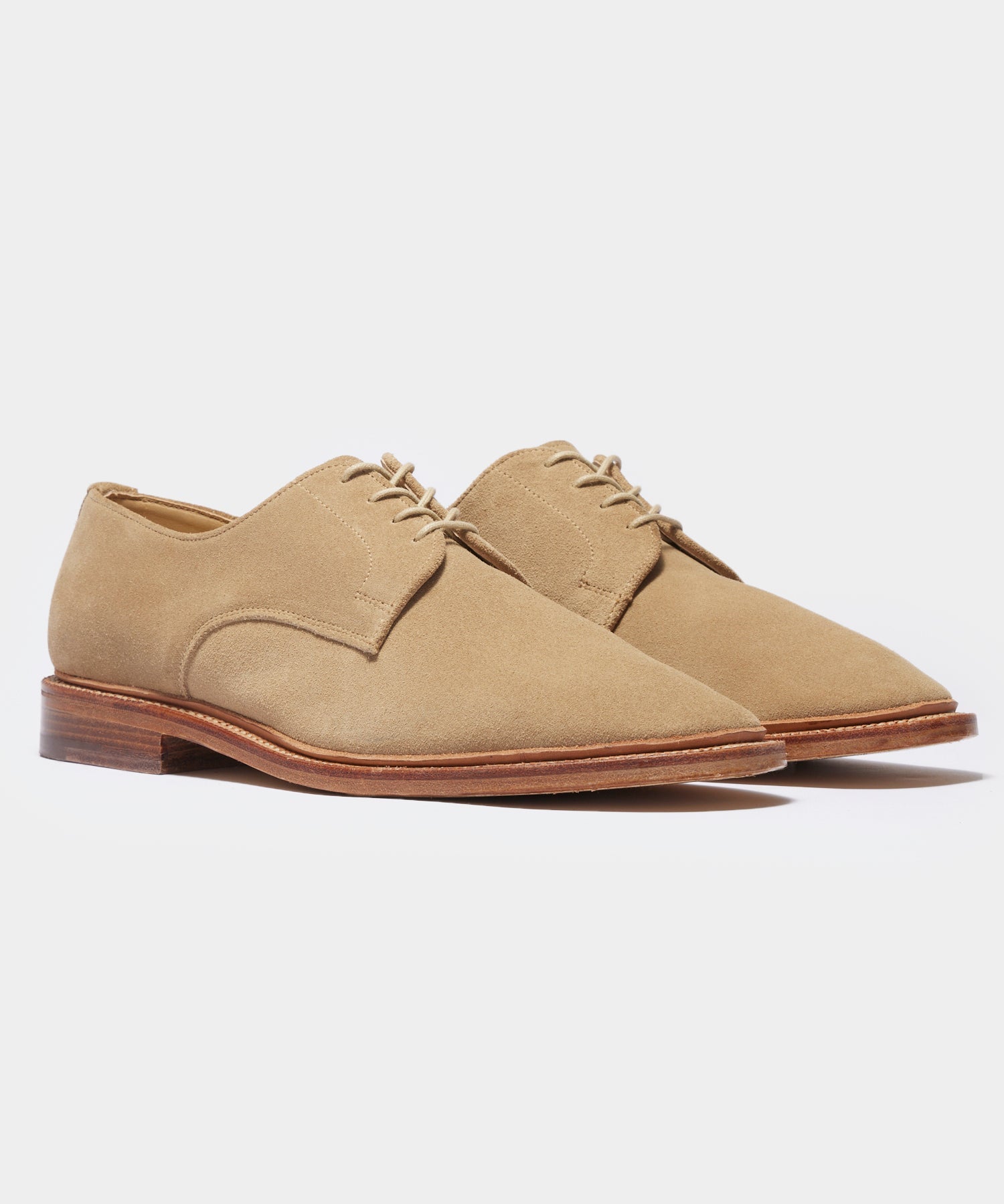 Todd Snyder x Sanders Archie Unconstructed Lace-Up Suede Derby - Image 6