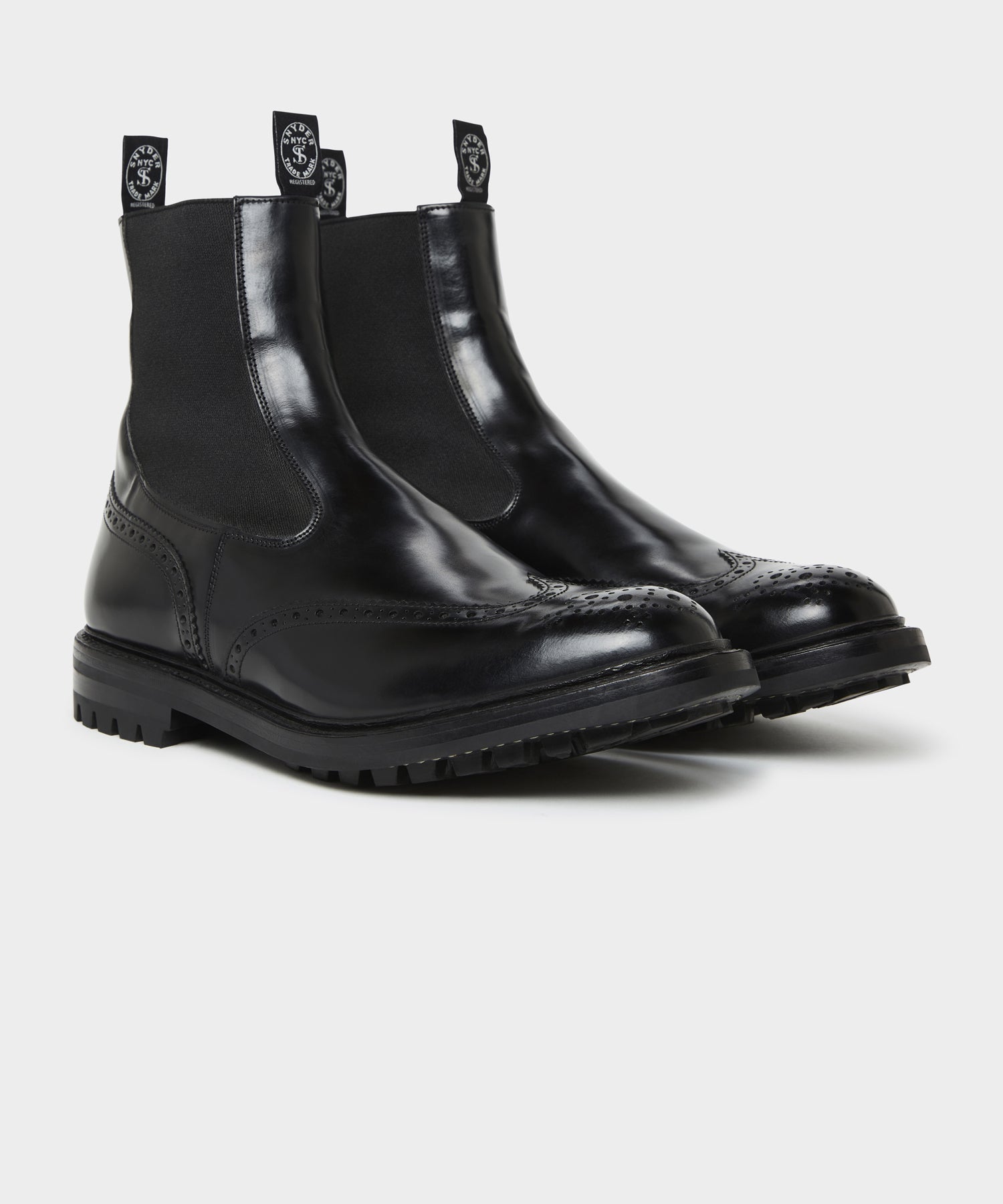 Todd Snyder x Tricker's Henry Wing Cap Chelsea Leather Boot - Image 3