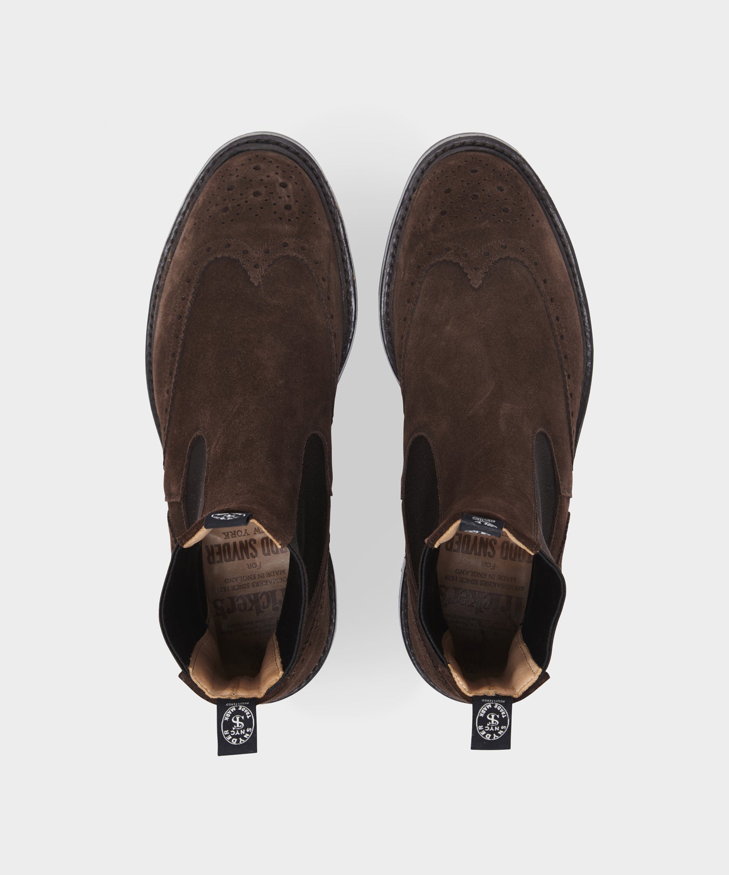Todd Snyder x Tricker's Henry Wing Cap Chelsea Suede Boot - Image 4