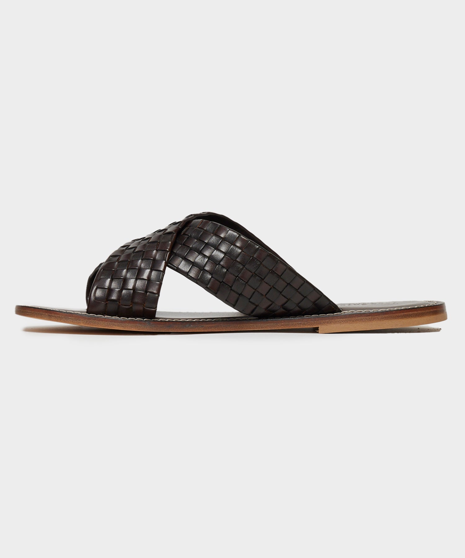 Tuscan Leather Woven Crisscross Sandal - Image 4