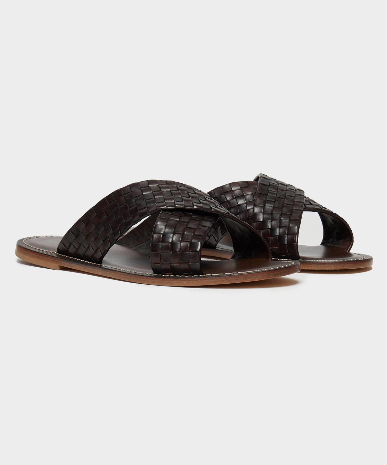Tuscan Leather Woven Crisscross Sandal - Image 2